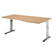 Bach desk hammerer ergonomic height adjustable c-leg beech 1800x1000x680-760mm