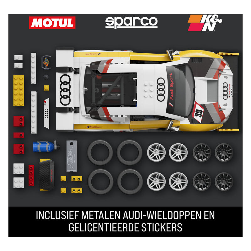 Chargez l'image dans la visionneuse de la galerie, Hot wheels brick shop elite series audi r8 lms 1:16 bouwset - 180dlg.
