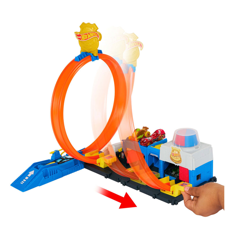 Afbeelding laden in galerijviewer, Hot wheels city superpolitiebureau - loopingbaan
