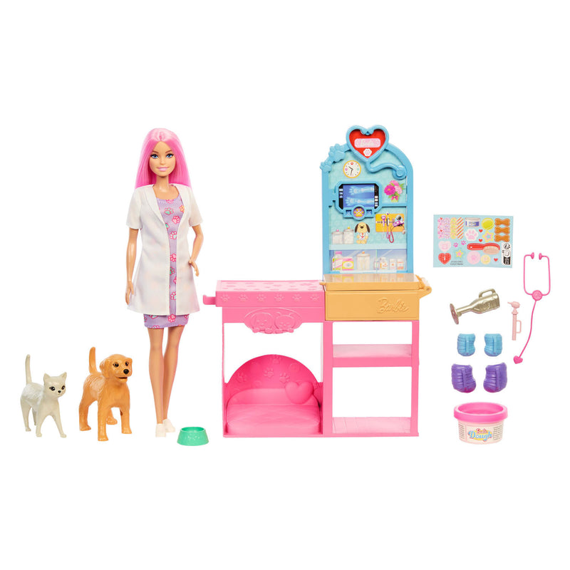 Afbeelding laden in galerijviewer, Barbie dierenarts speelset met diertjes
