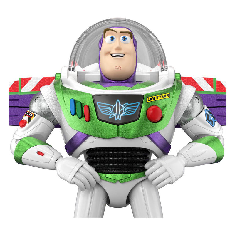 Afbeelding laden in galerijviewer, Mattel disney en pixar toy story vliegstand hi-tech editie - buzz lightyear op een schaal van 30 cm en 35+ geluiden - nederlands
