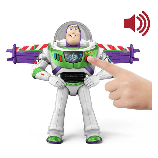 Mattel disney en pixar toy story vliegstand hi-tech editie - buzz lightyear op een schaal van 30 cm en 35+ geluiden - nederlands