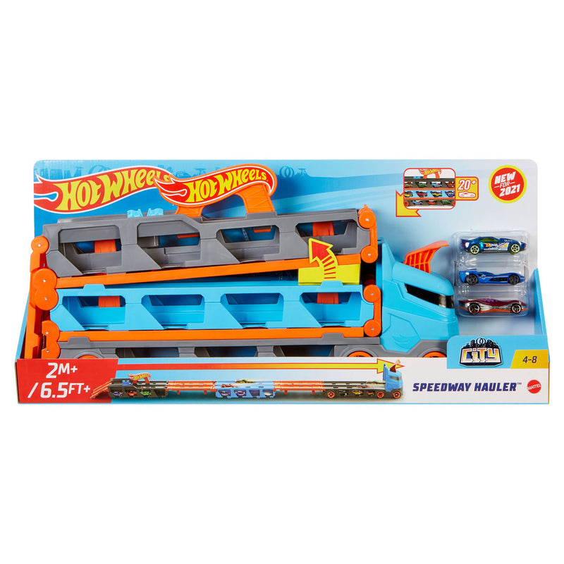 Chargez l'image dans la visionneuse de la galerie, Hot wheels speedway oplegger speelset - speelgoedvoertuig
