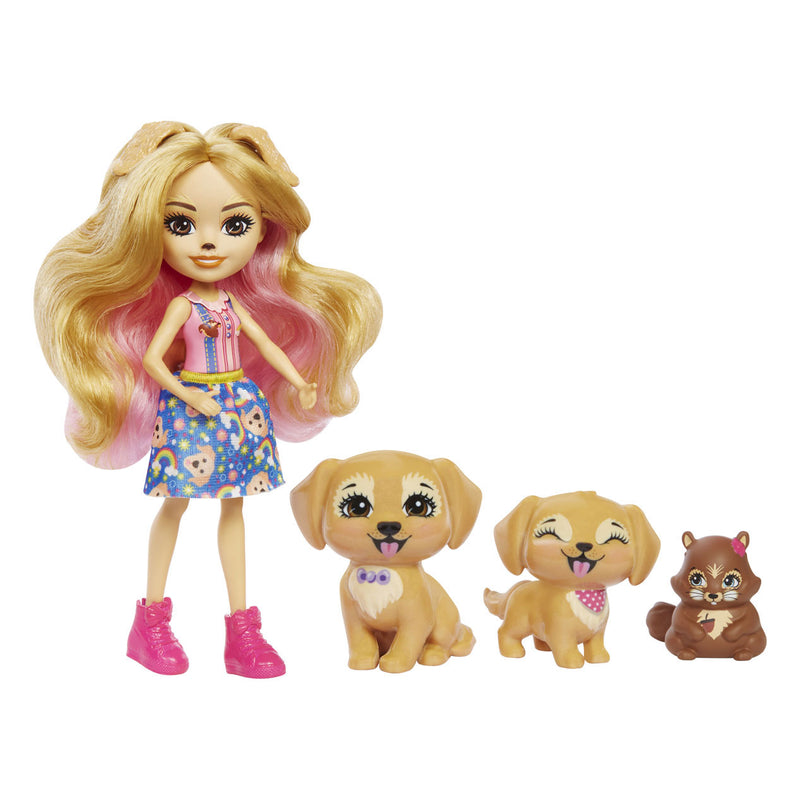Chargez l'image dans la visionneuse de la galerie, Mattel Enchantimals Gerika Golden Retriever Family
