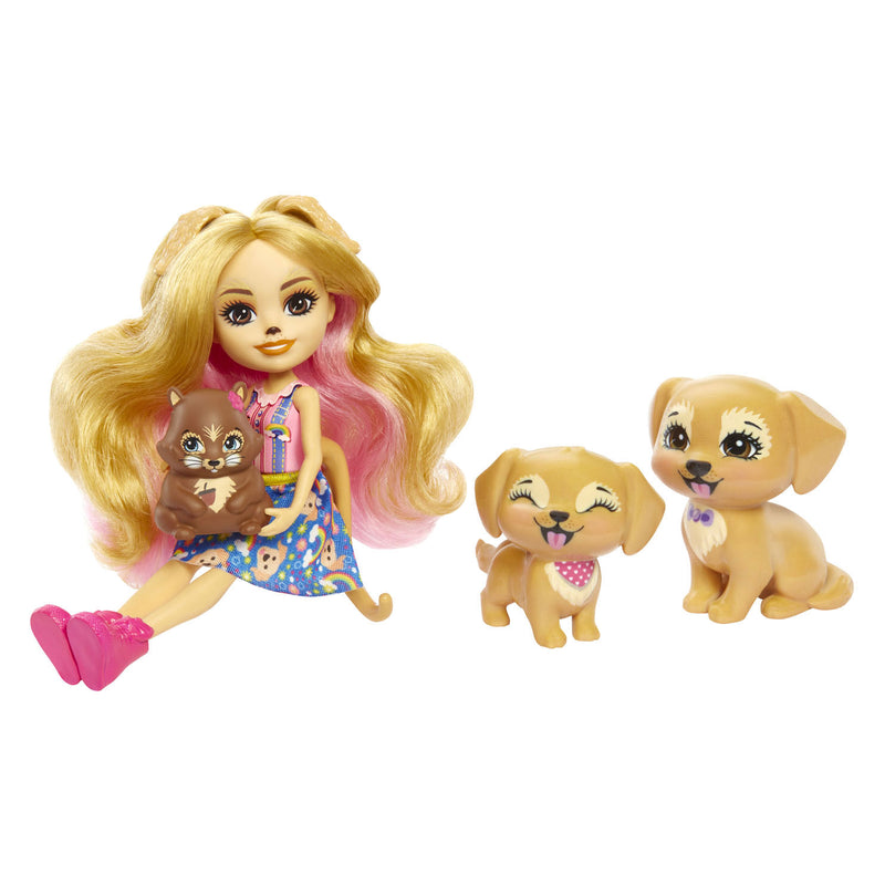 Chargez l'image dans la visionneuse de la galerie, Mattel Enchantimals Gerika Golden Retriever Family

