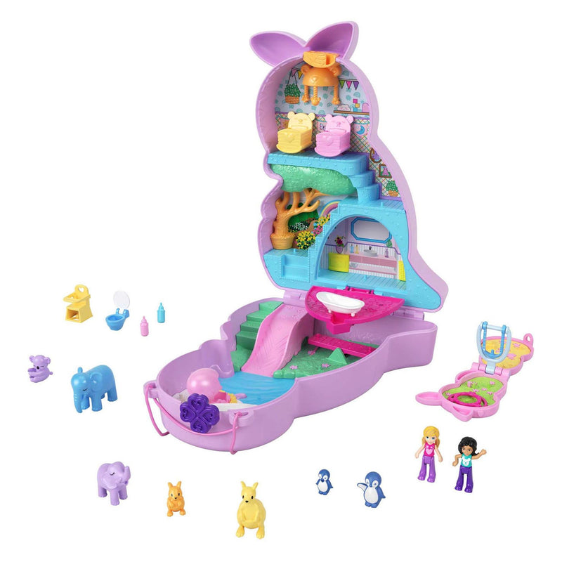 Load image into Gallery viewer, Mattel polly pocket mama en joey kangoeroe tas speelset
