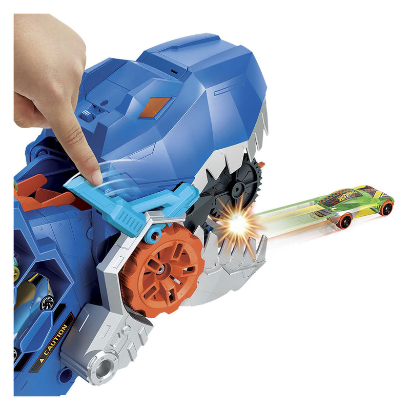 Load image into Gallery viewer, Hot wheels city ultimate t-rex transporter speelset
