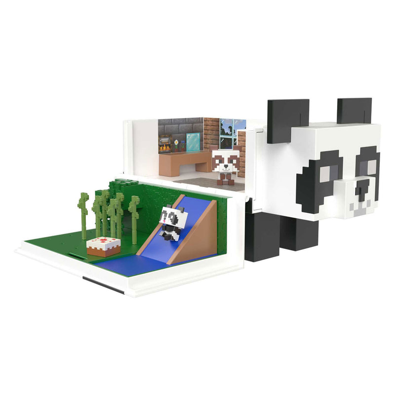 Load image into Gallery viewer, Mattel minecraft mob hoofd mini panda speelhuis speelset

