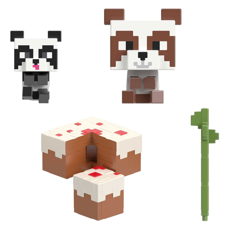 Load image into Gallery viewer, Mattel minecraft mob hoofd mini panda speelhuis speelset
