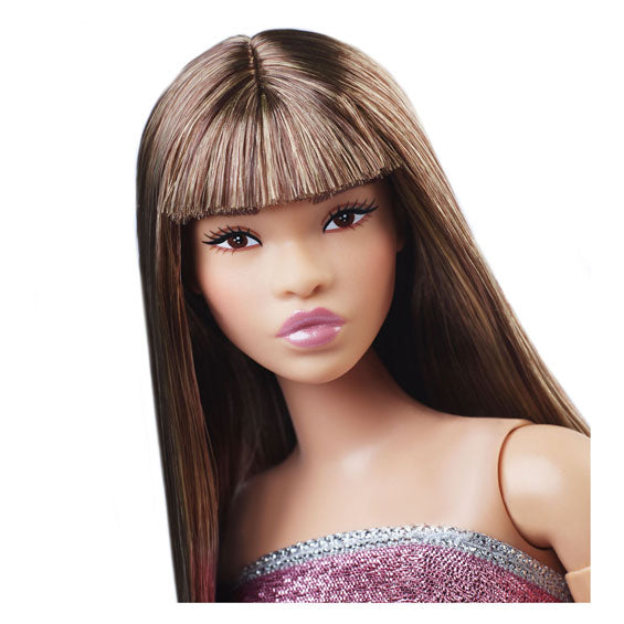 Load image into Gallery viewer, Mattel barbie looks modepop met roze jurk
