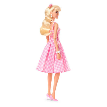 Barbie the movie pop - margot robbie - roze-wit geruite jurk - 33 cm - film pop