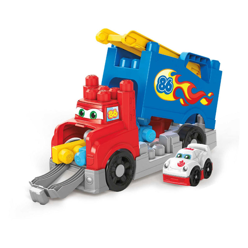 Load image into Gallery viewer, Mattel mega bloks bouw- en racetruck - 16dlg.
