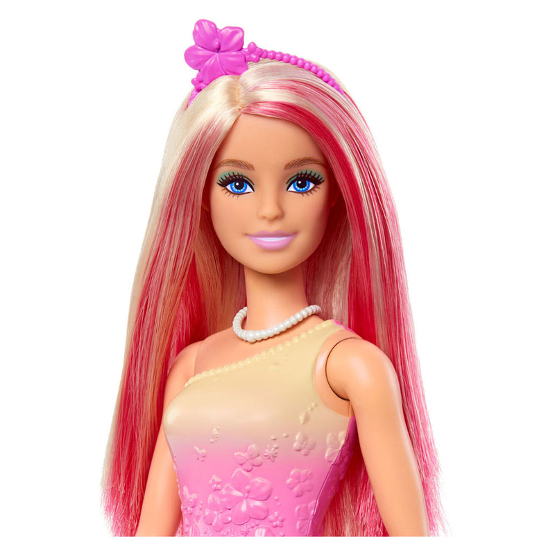 Load image into Gallery viewer, Mattel Koninklijke pop met roze en blond haar, rok met vl
