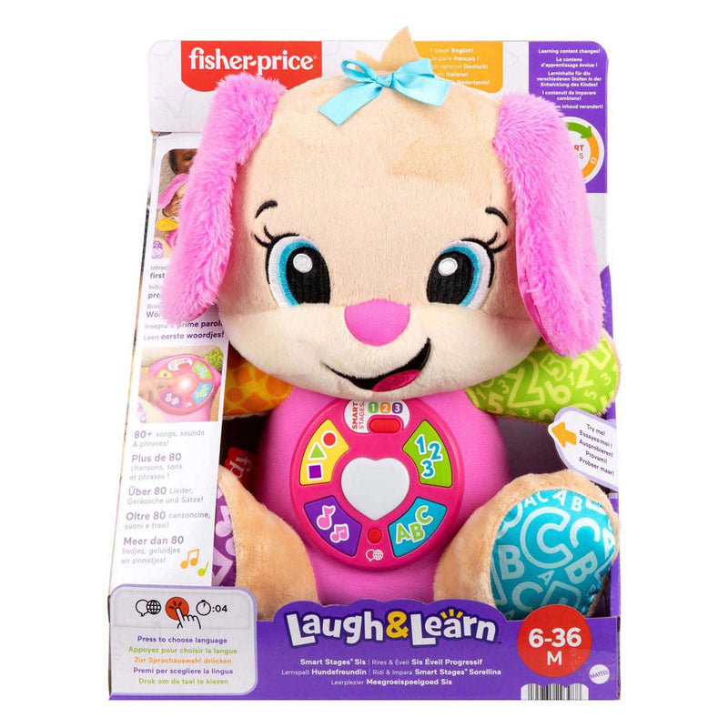 Afbeelding laden in galerijviewer, Fisher-price leerplezier meegroeispeelgoed zusje - roze muzikale knuffel
