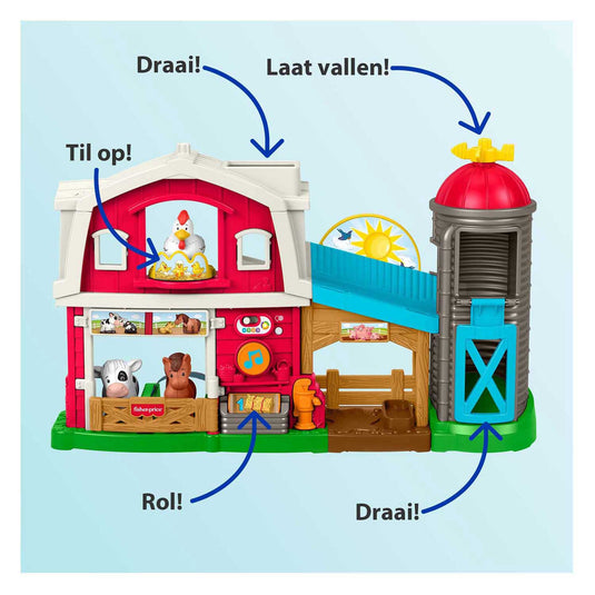 Fisher-price little people boerderij – dieren verzorgen op de boerderij – speelset