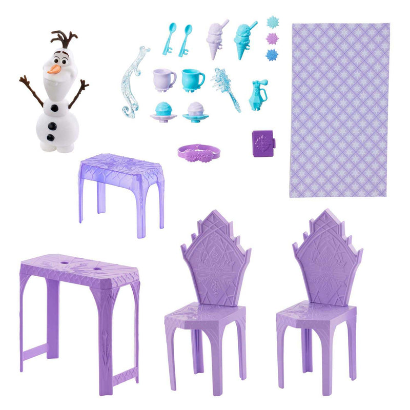 Afbeelding laden in galerijviewer, Mattel disney frozen elsa's ijspaleis – 5 speelplekken met glijbaan, balkon en olaf - 75 cm
