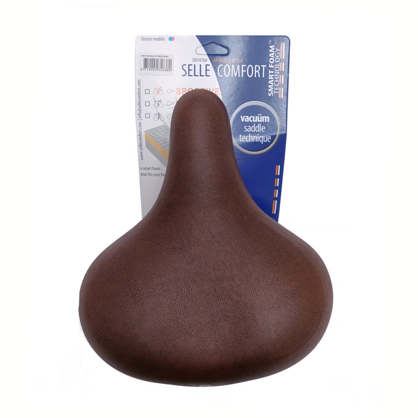 Selle Comfort Retro Medium zadel bruin. Met smart foam techniek, zonder strop