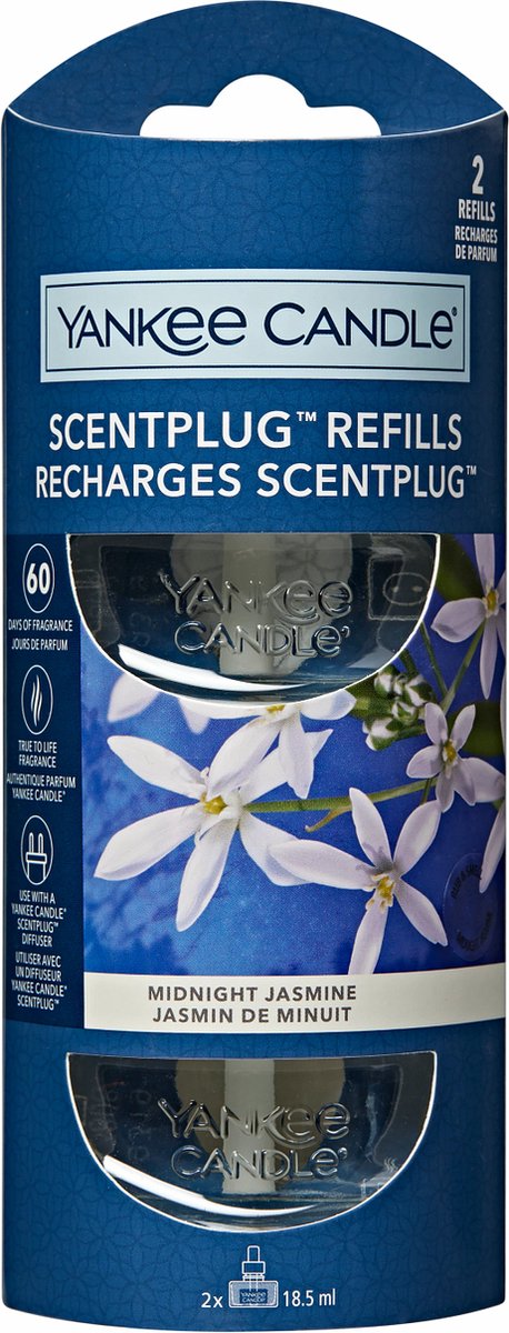 Yankee candle - midnight jasmine - elektrische diffuser navulling - 2 stuks