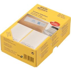 Avery frankeeretiket zweckform wit - 138x48mm 2 et. per vel 250 vel