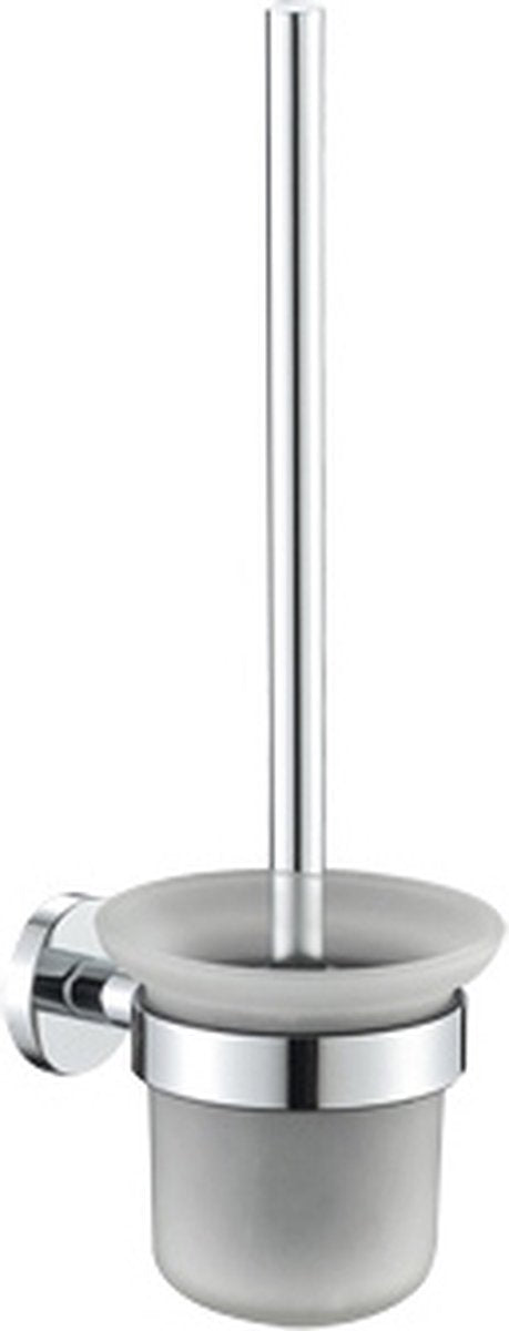 Plieger vigo wc borstel – toiletborstel met houder glas – wandhouder – 10 jaar garantie – chroom