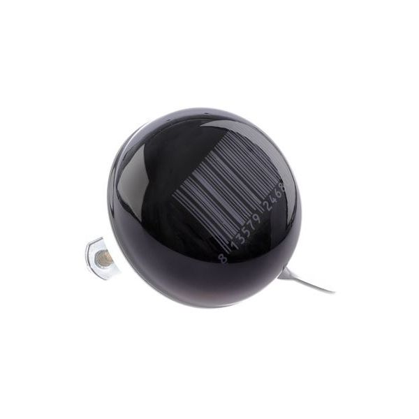 Load image into Gallery viewer, Nv ding dong bel 60mm stipes zwart met barcode kaart

