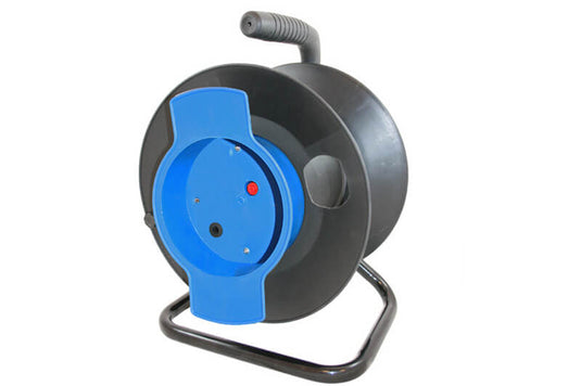 Kabelhaspel met thermische beveiliging voor maximaal 50 meter neopreen kabel 3x 1.5mm² - leeg