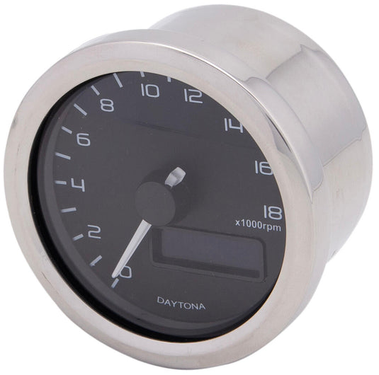 Daytona toerenteller velona 60 rpm velona,sw led-blue 18000 rpm