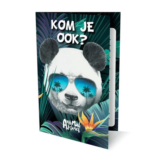 Animal planet uitnodigingen panda, 6st.