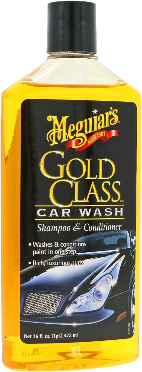 Meguiar's meguiar’s gold class car wash shampoo conditioner – 473ml – luxe autoshampoo – diepe glans reiniging