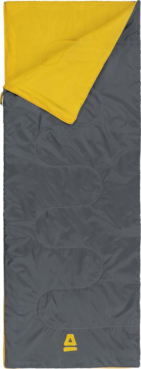 Abbey camp slaapzak zomer - dekenmodel - grijs - 200 x 75 cm - koppelbaar