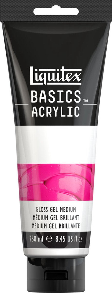 Liquitex 1041010 basics glans gel medium 250 ml tube – acrylmedium voor glans mengtechnieken