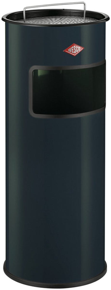 Wesco staande asbak met zeef zonder inzet | 30 liter | metaal - antraciet | afvalbak met asbak staand - made in germany