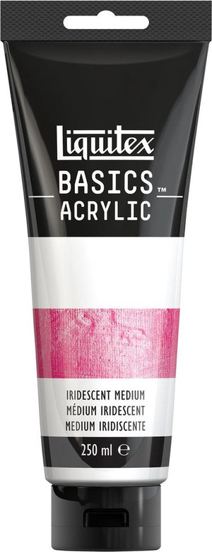 Liquitex 8870309 basics iridescent medium tube – iriserend acryl medium, transparant mengbaar, 250 ml