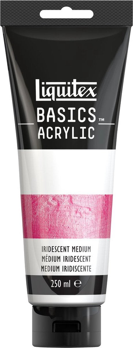 Liquitex 8870309 basics iridescent medium tube – iriserend acryl medium, transparant mengbaar, 250 ml