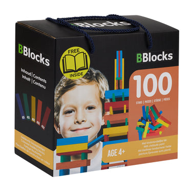 Bblocks bouwplankjes kleur, 100dlg.
