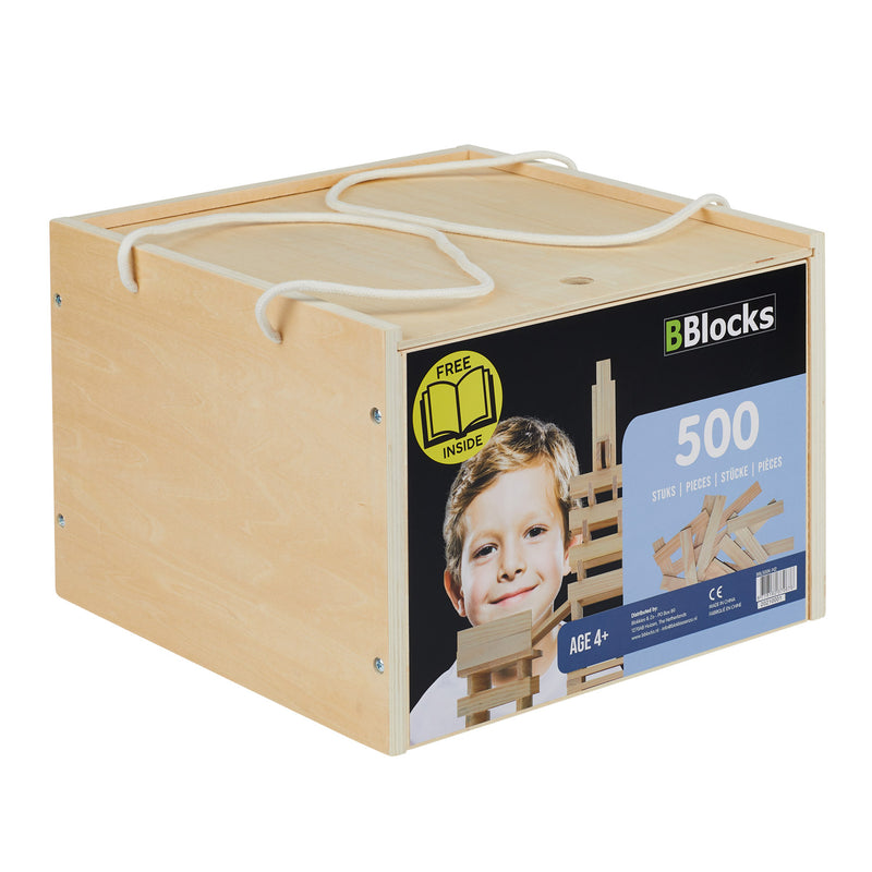 Load image into Gallery viewer, Bblocks bouwplankjes in opbergkist, 500dlg.
