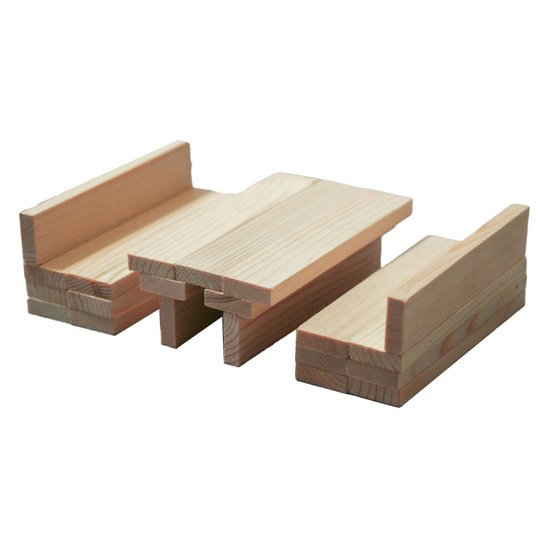 Chargez l'image dans la visionneuse de la galerie, Bblocks houten plankjes in luxe houten kist 500 stuks
