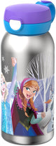Mepal rvs drinkfles met flipdop campus - 600 ml - waterfles rvs - lekdicht - hygiënische deksel - frozen friends