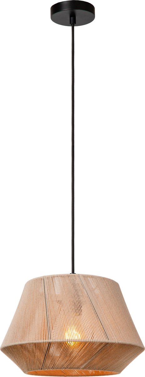Lucide jessica - hanglamp - 1xe27 - grijs - japandi