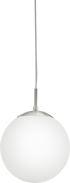 Eglo rondo - hanglamp - 1 lichts - ø200mm. -nikkel-mat - wit