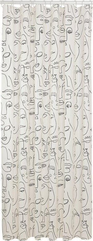 Sealskin mind - douchegordijn 180x200 cm - peva - zwart wit