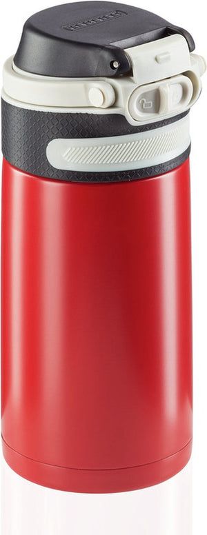 Leifheit thermosbeker flip - 350 ml - rvs - rood