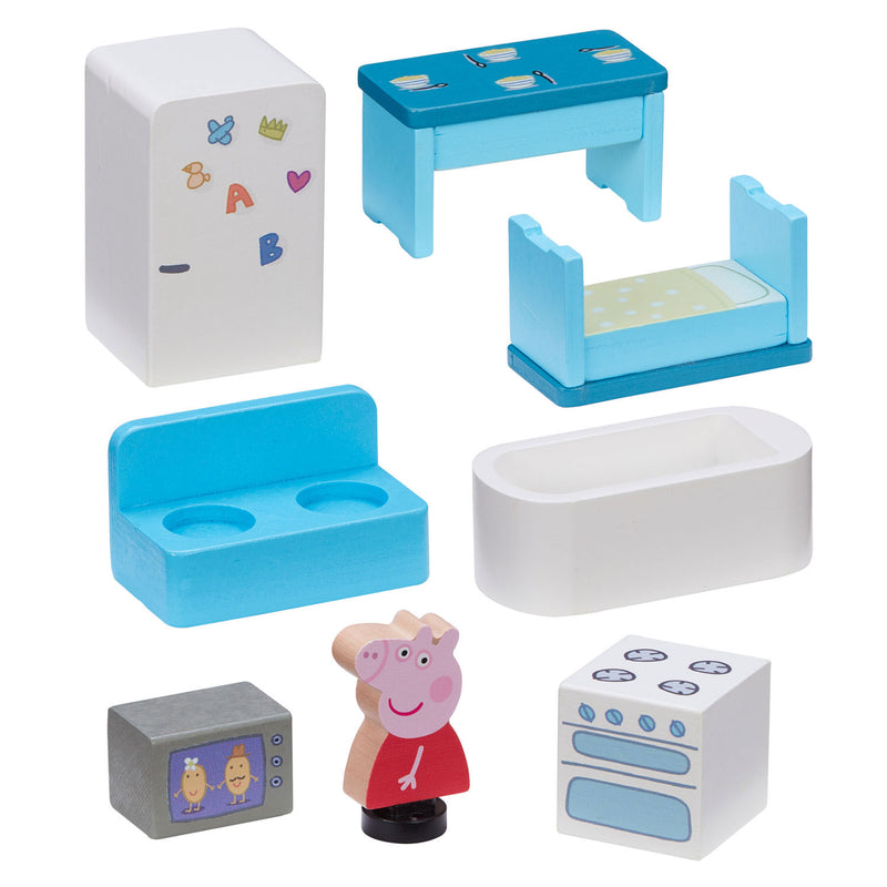 Load image into Gallery viewer, Boti houten poppenhuis peppa pig met accessoires
