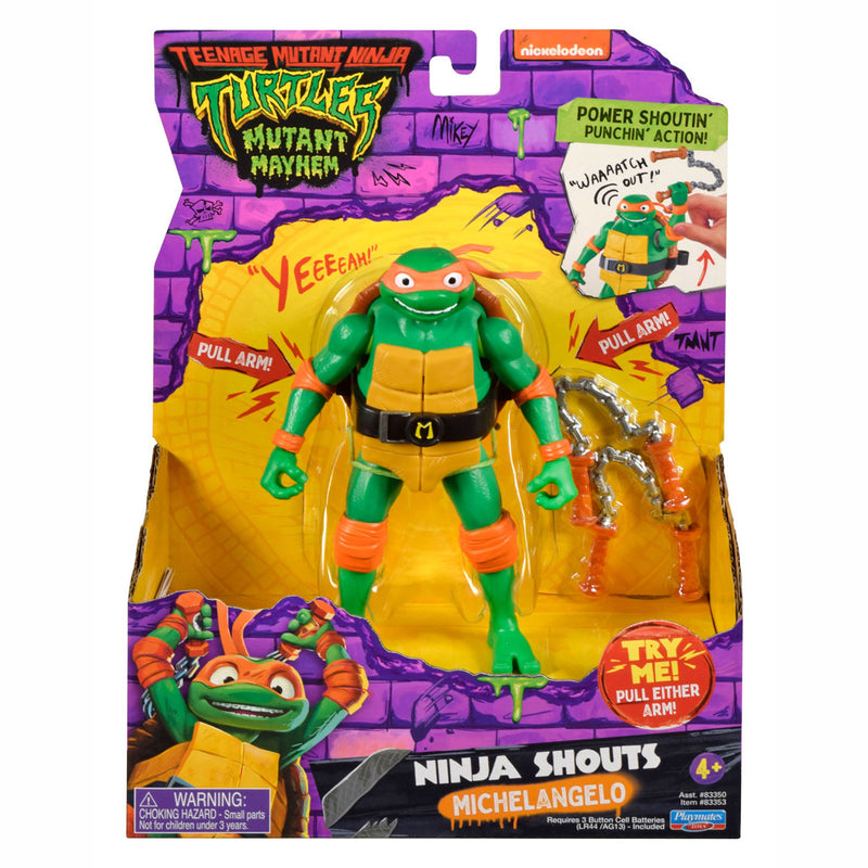 Load image into Gallery viewer, Boti teenage mutant ninja turtles ninja shouts speelfiguur - michelangelo
