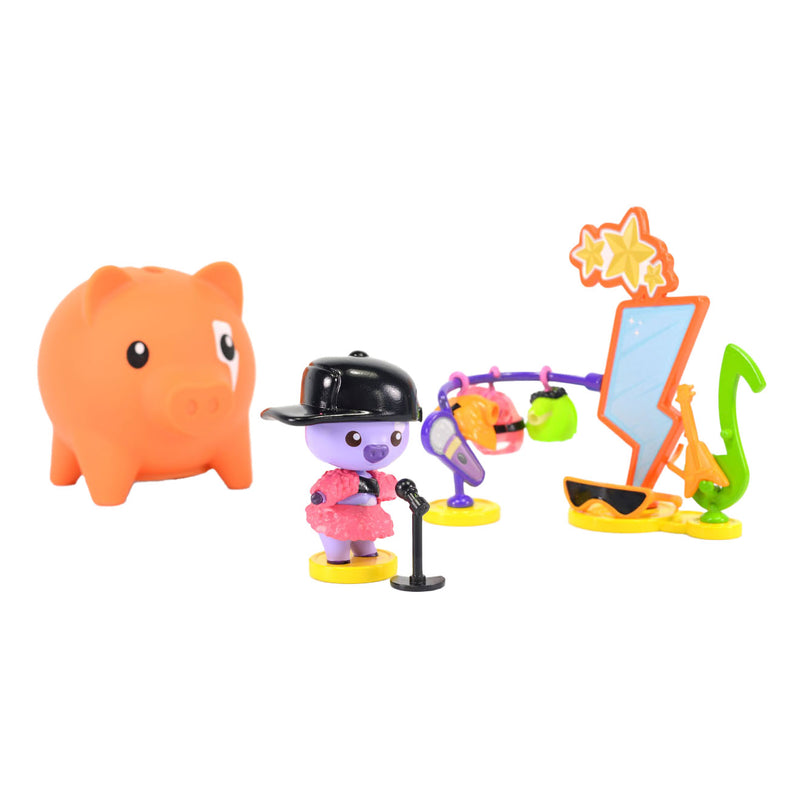 Afbeelding laden in galerijviewer, Pocket money piggies pockey money piggies speelfiguur met spaarpot - popstar pack
