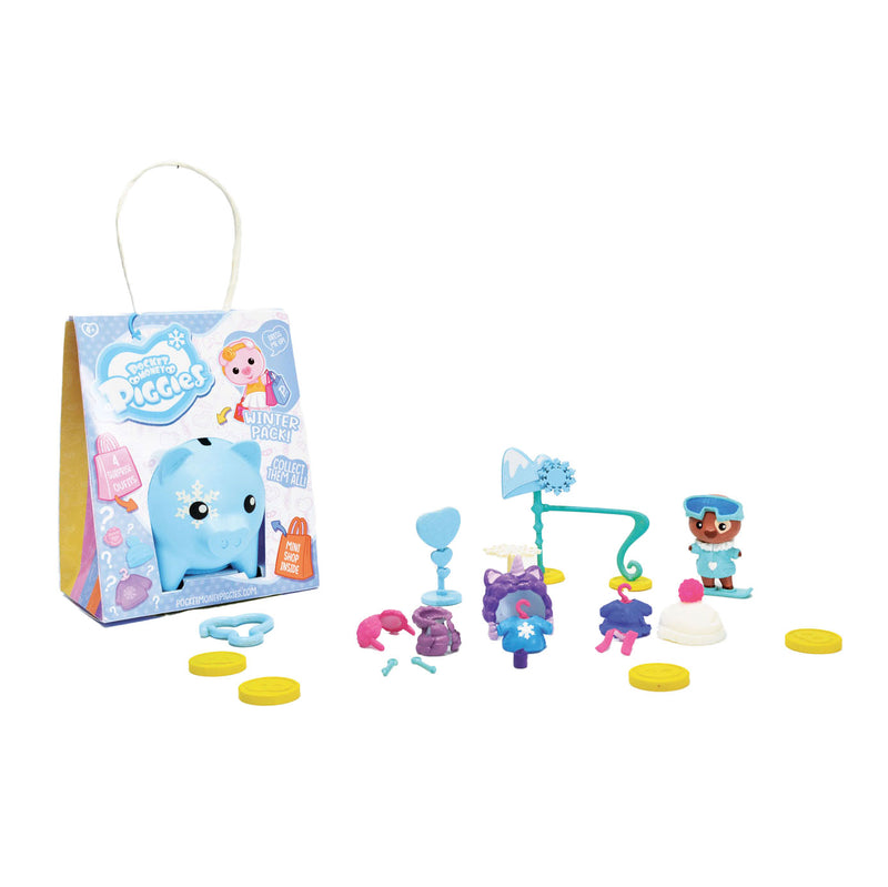 Load image into Gallery viewer, Boti Pockey Money Piggies Speelfiguur met Spaarpot Winter Pack
