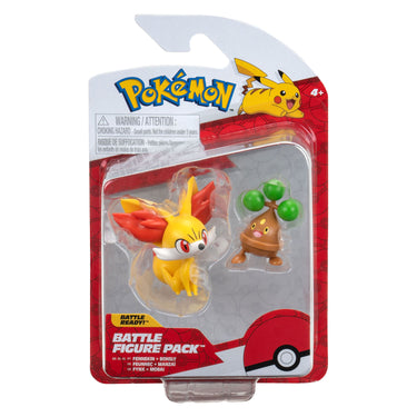 Boti pokémon battle figuren - fennekin bonsly, 2st.