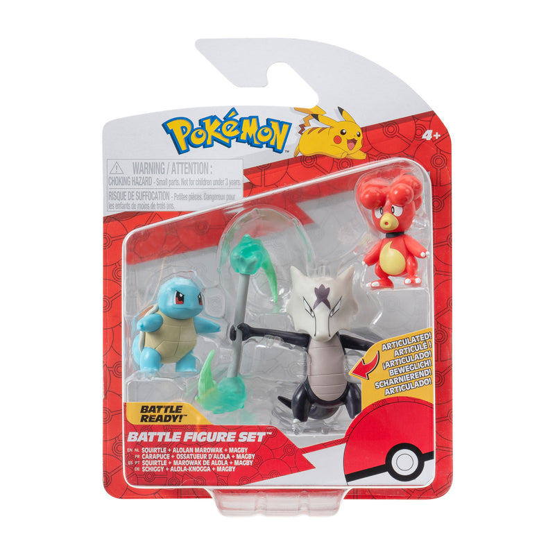 Load image into Gallery viewer, Boti pokémon batte figuur set - magby, alolan, marow, 3st.
