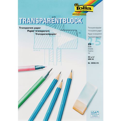 Overtrekpapier folia a3