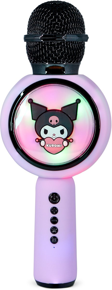 Otl technologies kuromi - draadloze karaoke microfoon voor kinderen - oplichtend led display - speaker - stemvervorming